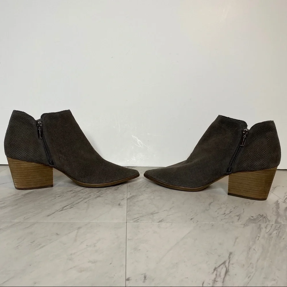 Vince Camuto Nethera Perforated Suede Gray Boot 11M - Picture 5 of 16